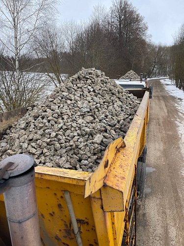 Вторичный щебень бой кирпича фр. 20-40 с доставкой минск